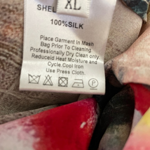 100% Silk Chinese Dress NWT Romantic Feminine Floral Print  XL - Picture 8 of 8